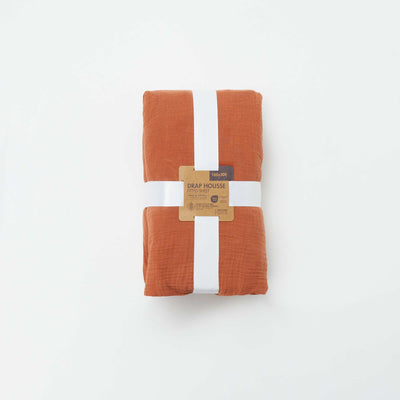 Sábana bajera de gasa de algodón 160 x 200 cm - Kiabi Home MARRON