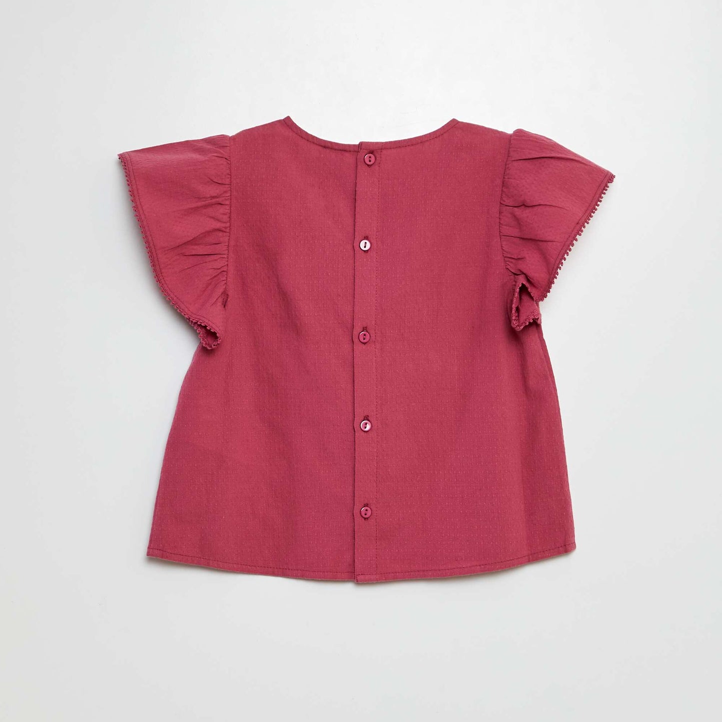 Blusa de manga corta con bordados PURPURA