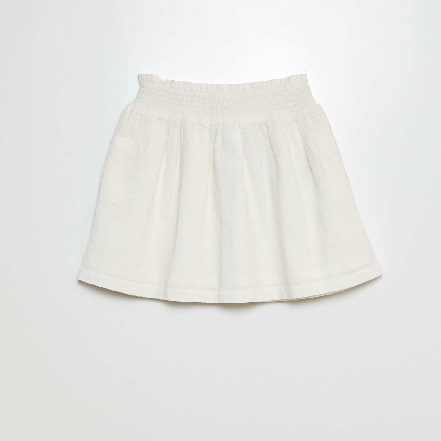 Falda corta evasé BLANCO
