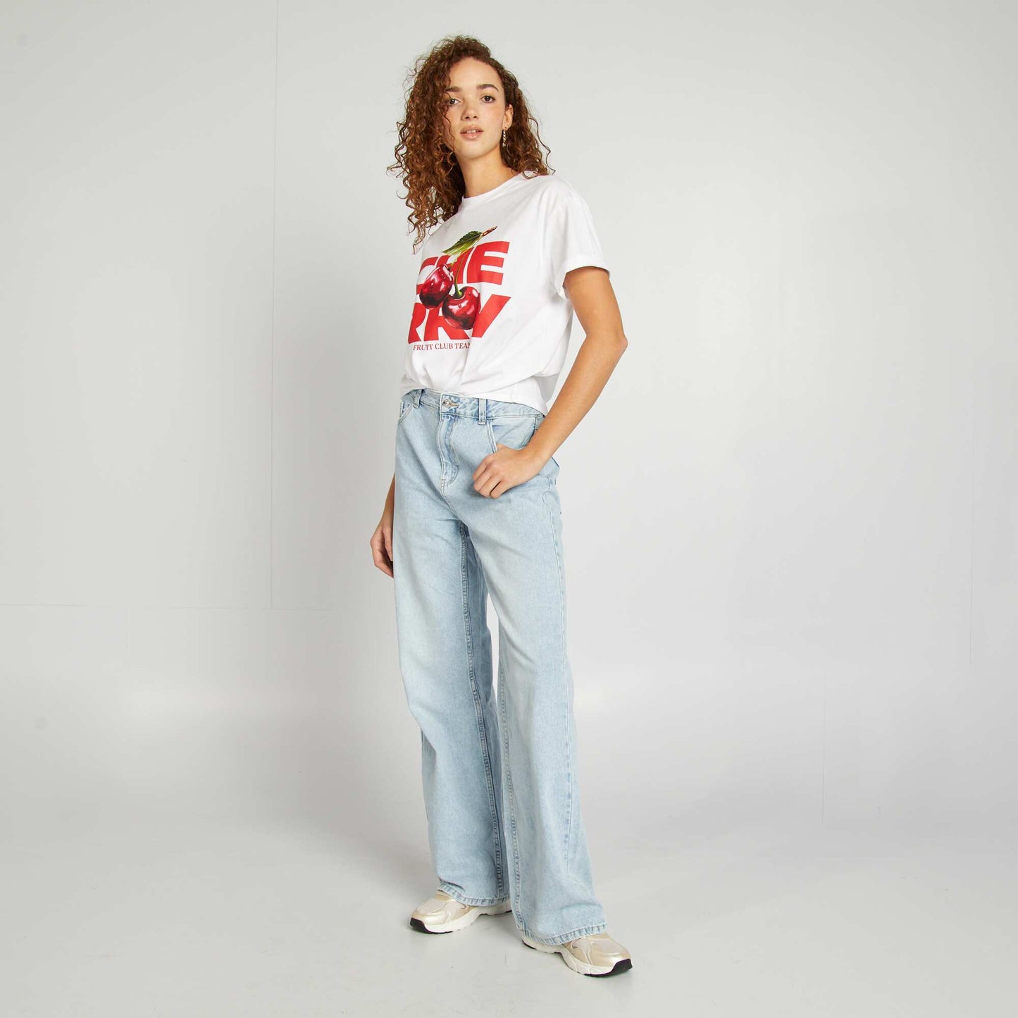 Camiseta oversize estampada BLANCO