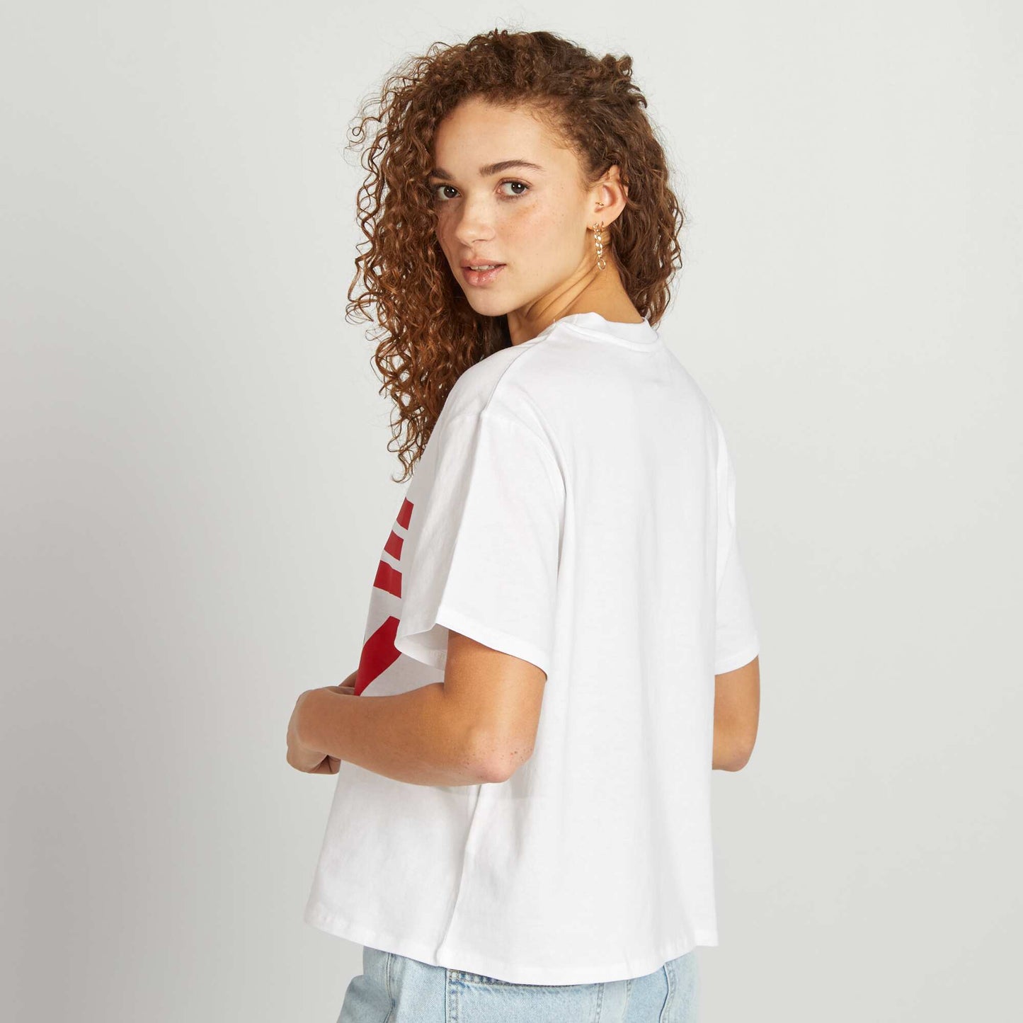Camiseta oversize estampada BLANCO