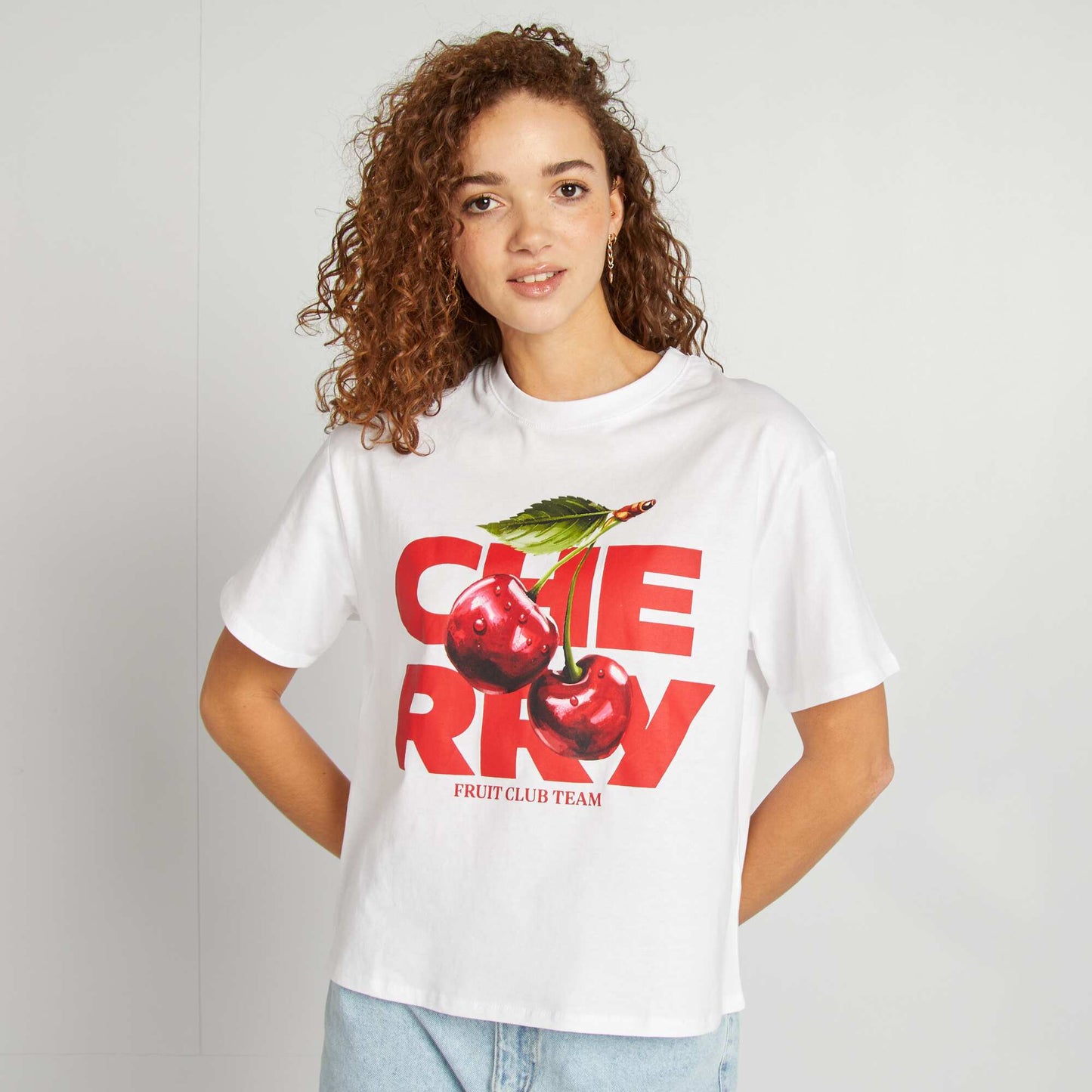 Camiseta oversize estampada BLANCO