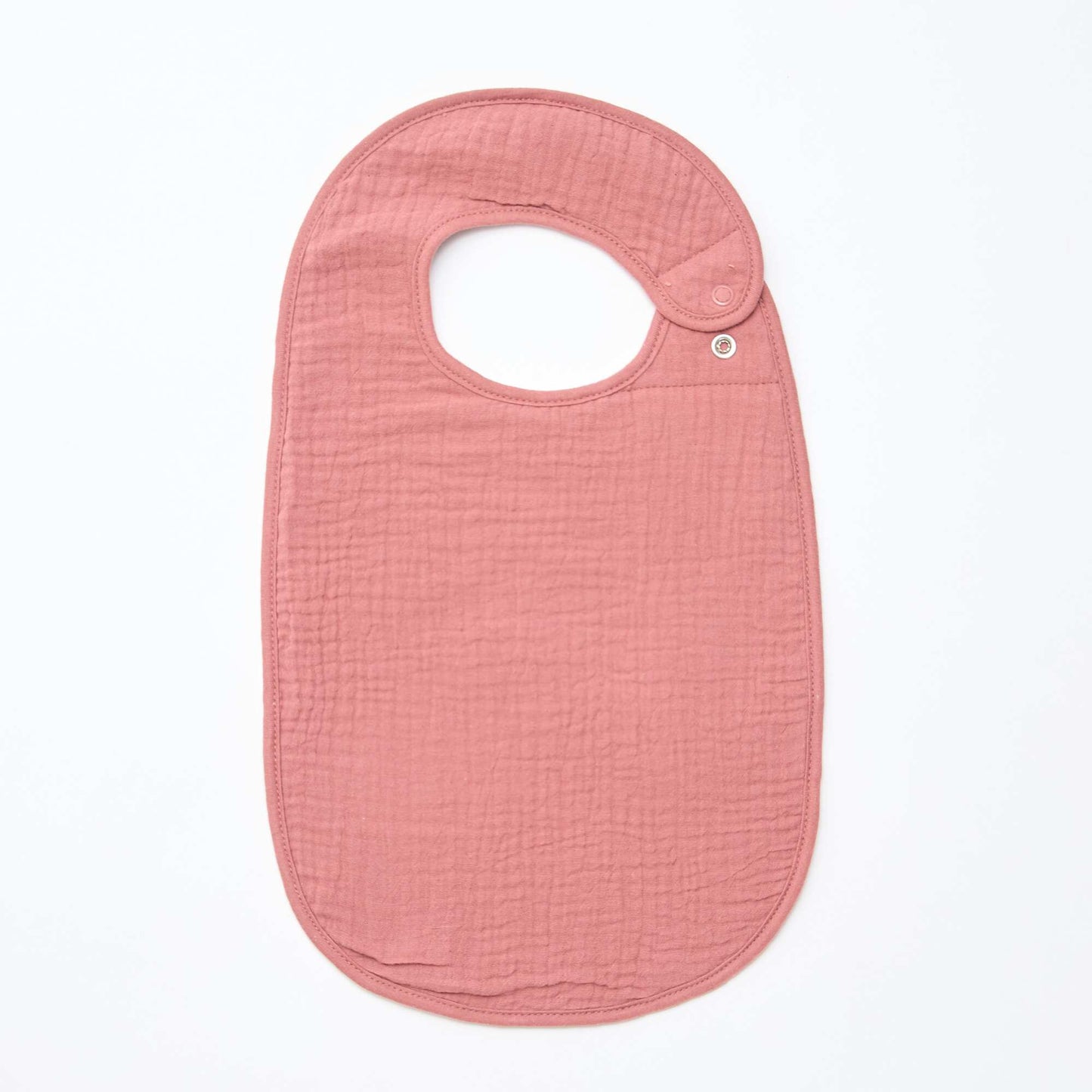 Pack de 3 baberos de gasa de algodón con forro de rizo ROSA