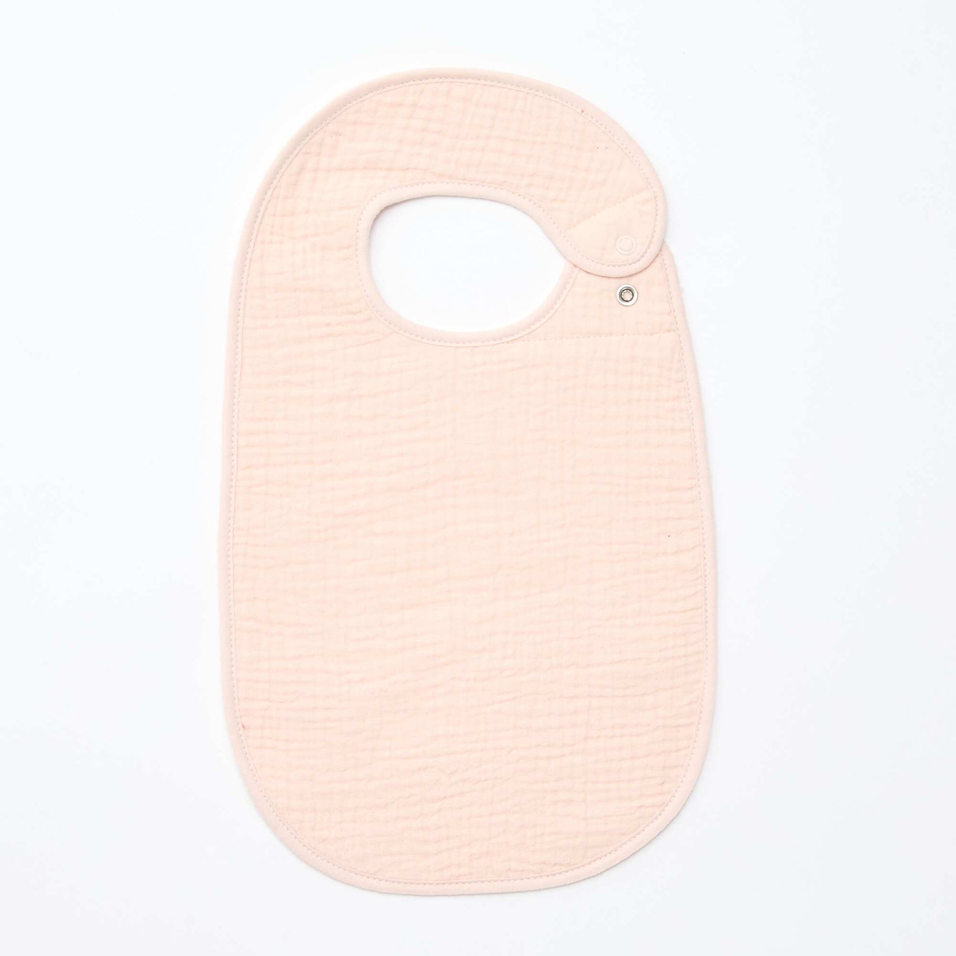 Pack de 3 baberos de gasa de algodón con forro de rizo ROSA