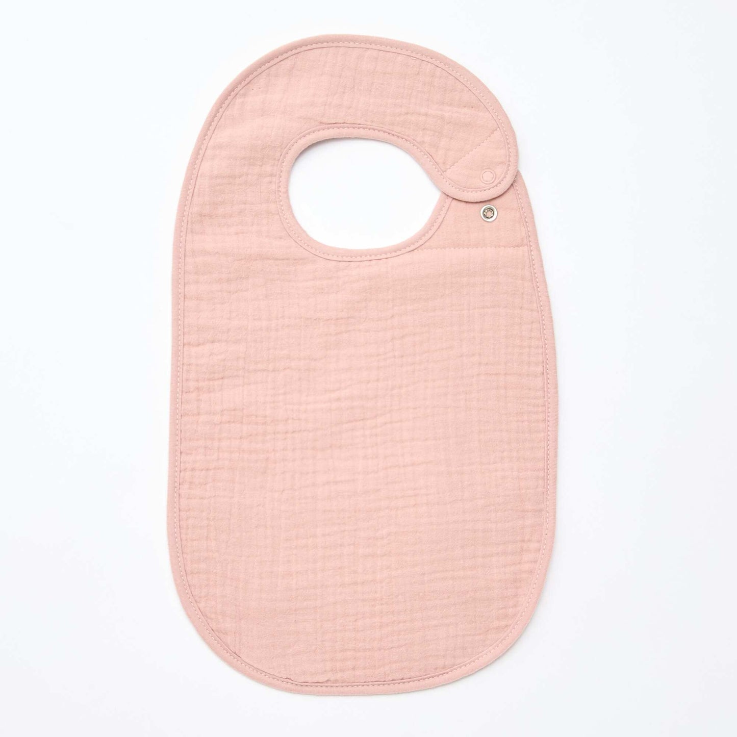 Pack de 3 baberos de gasa de algodón con forro de rizo ROSA