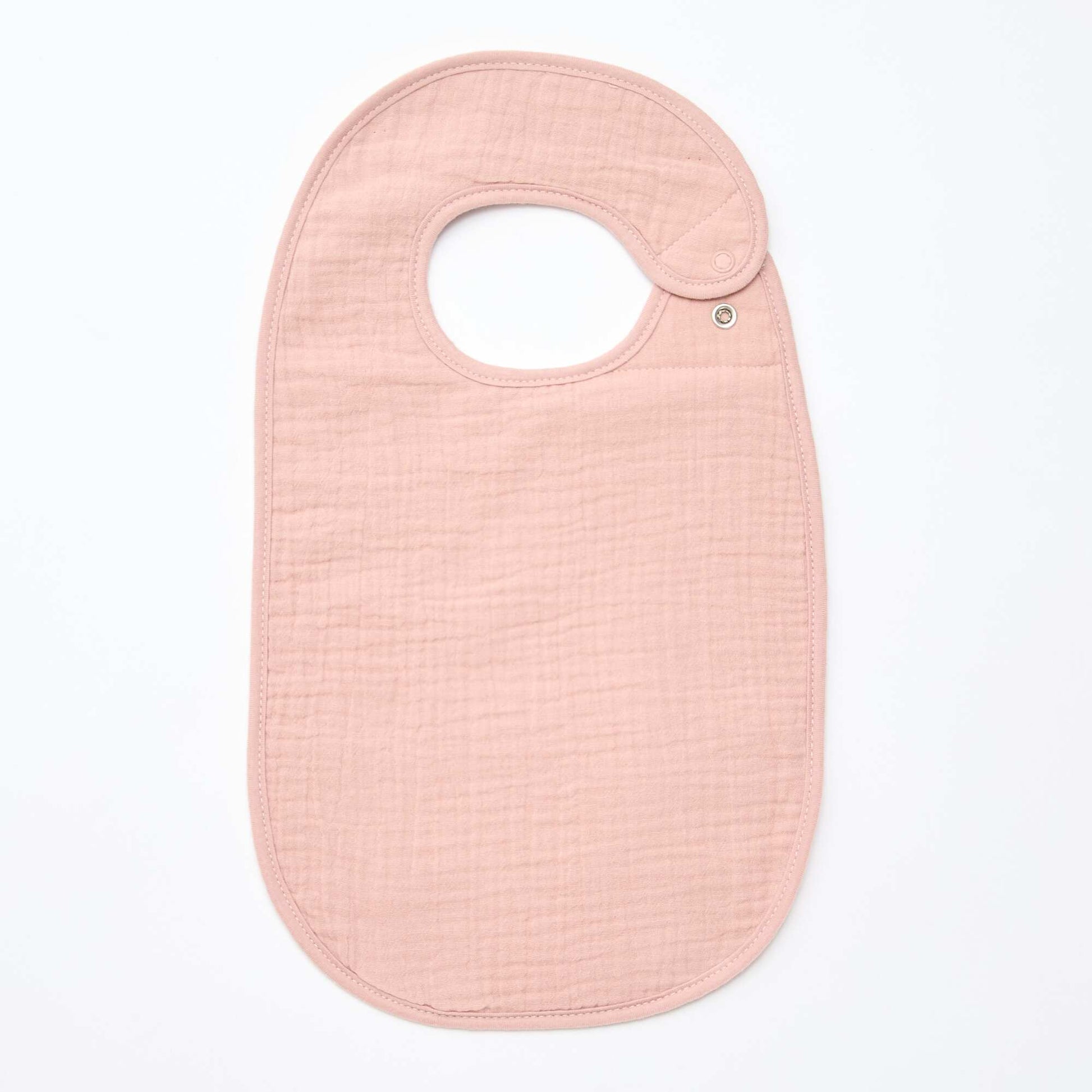 Pack de 3 baberos de gasa de algodón con forro de rizo ROSA