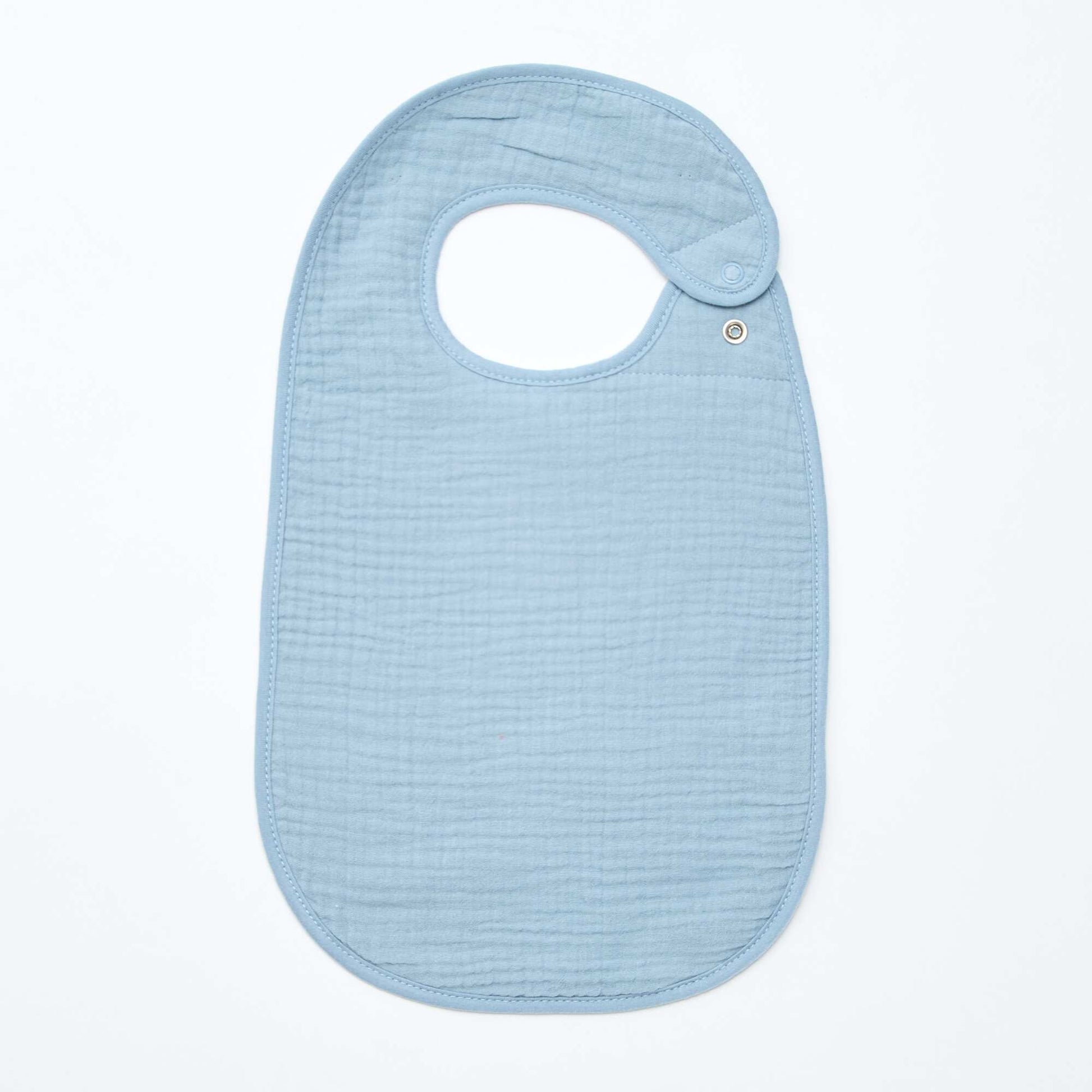 Pack de 3 baberos de gasa de algodón con forro de rizo AZUL