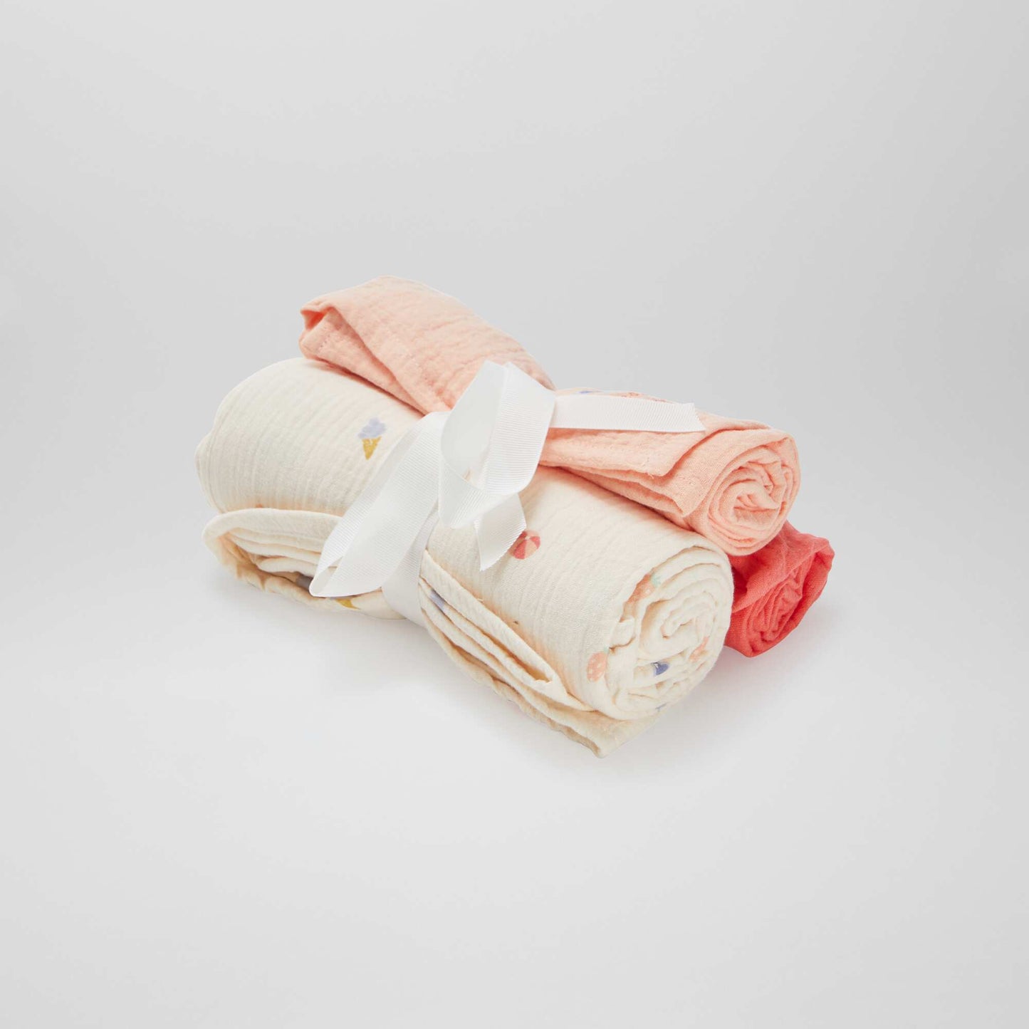 Pack de 3 muselinas - 2 de 60 x 60 y 1 de 100 x 120 cm BLANCO