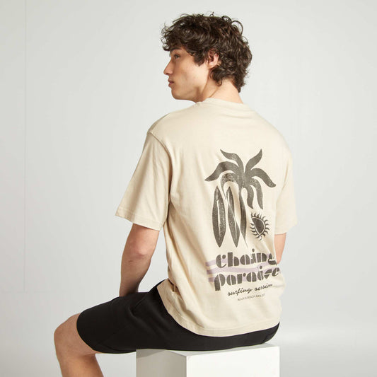 Camiseta estampada BEIGE
