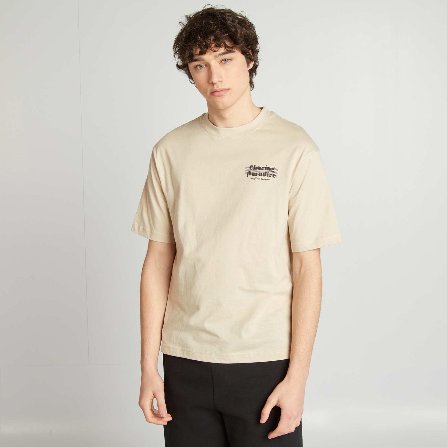 Camiseta estampada BEIGE