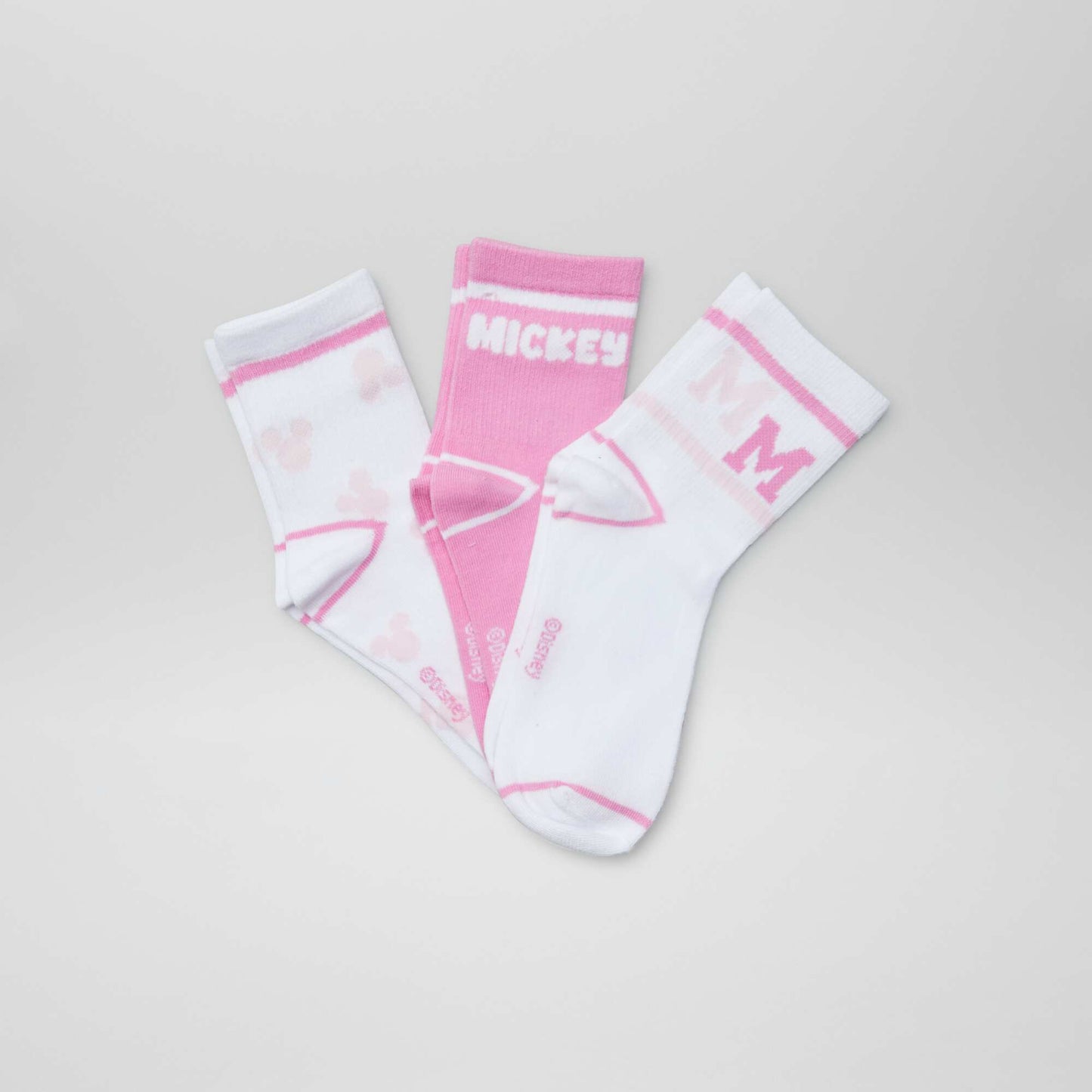 Pack de 3 pares de medias 'Mickey' y 'Minnie' BLANCO