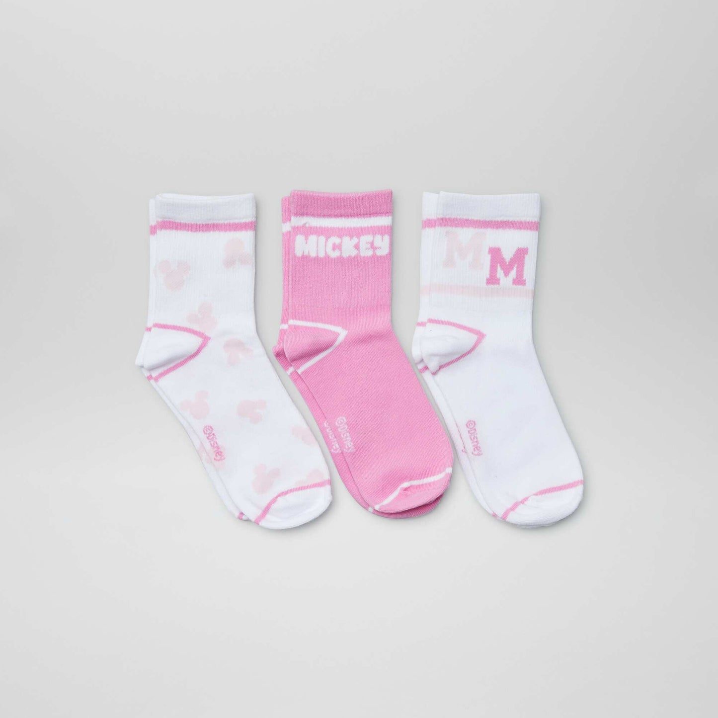 Pack de 3 pares de medias 'Mickey' y 'Minnie' BLANCO