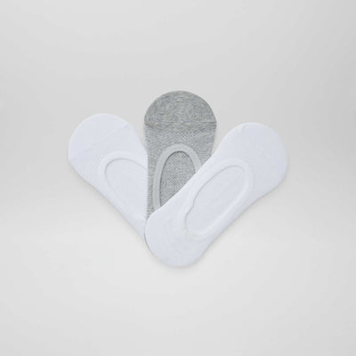 Pack de 3 pares de medias invisibles BLANCO