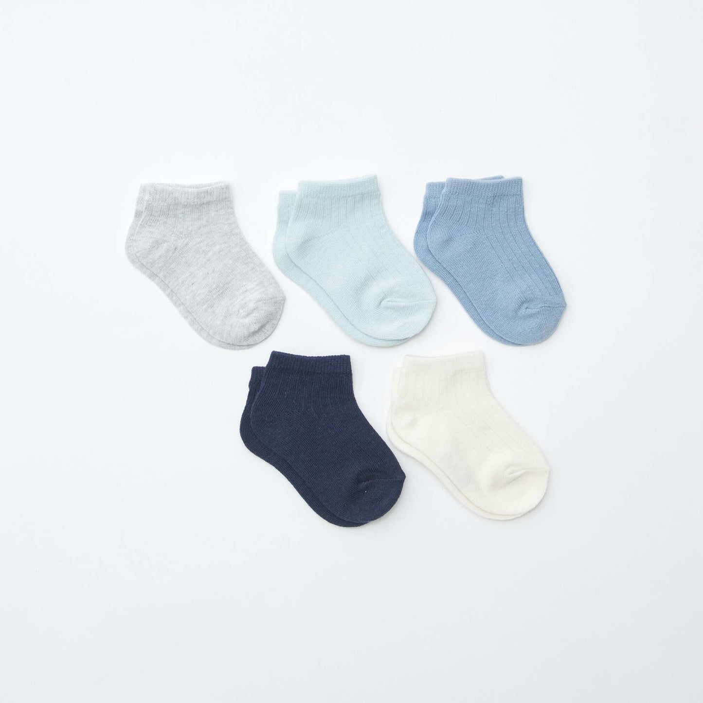 Pack de 5 pares de medias invisibles AZUL