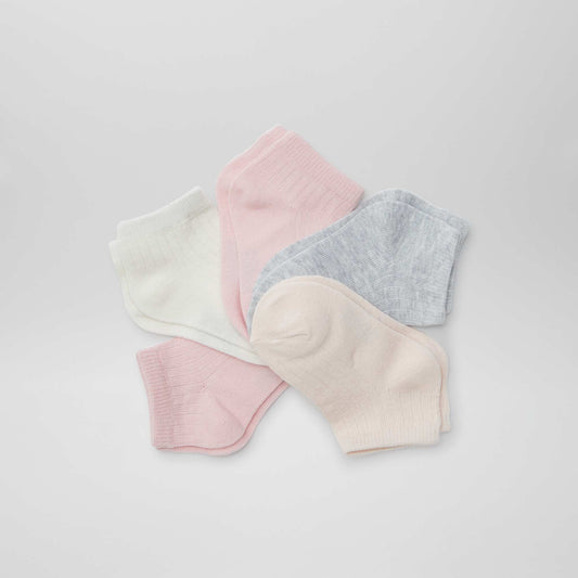 Pack de 5 pares de medias invisibles ROSA
