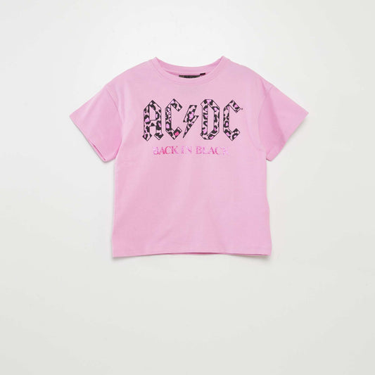 Camiseta de manga corta AC/DC PURPURA