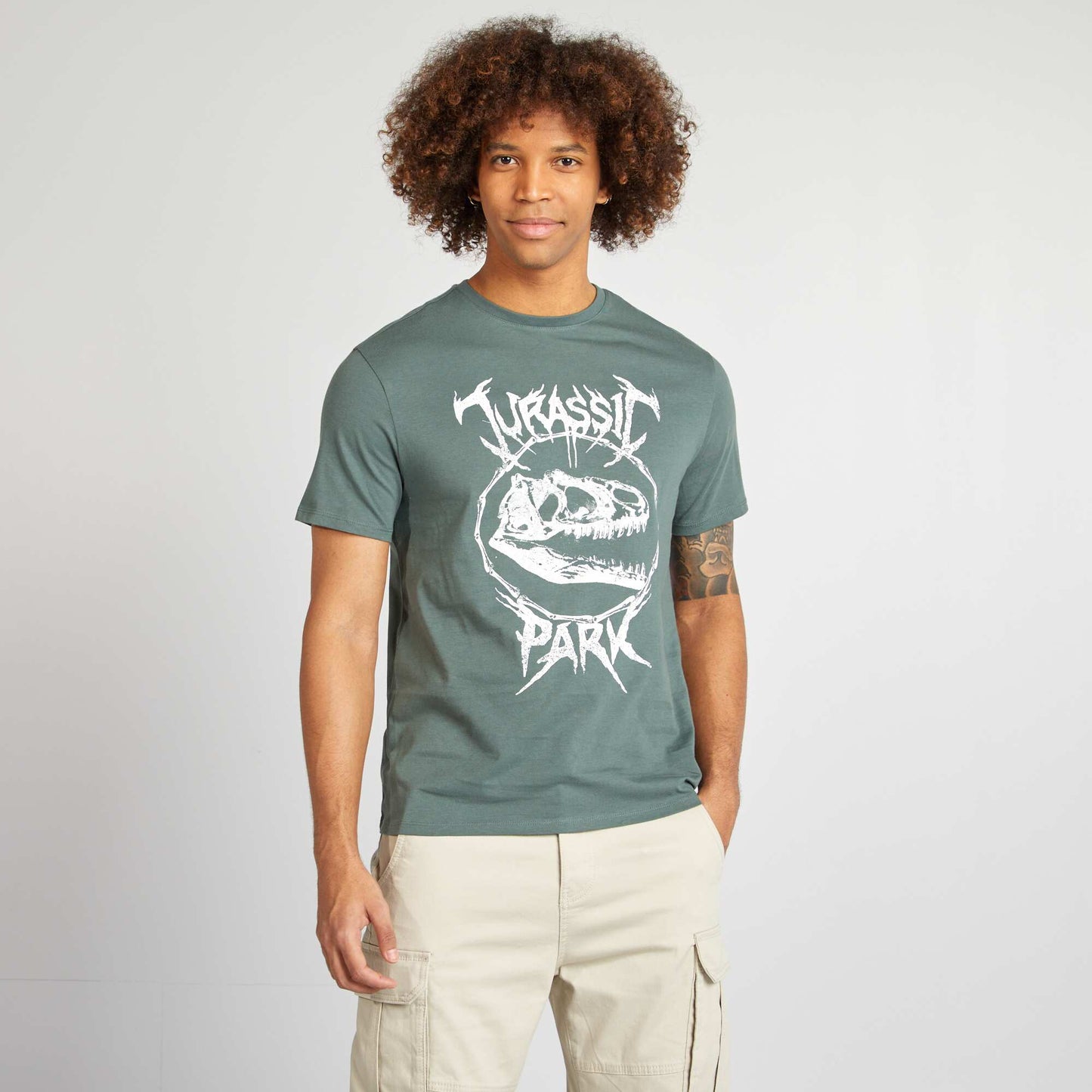 Camiseta de manga corta 'Jurassic Park' VERDE