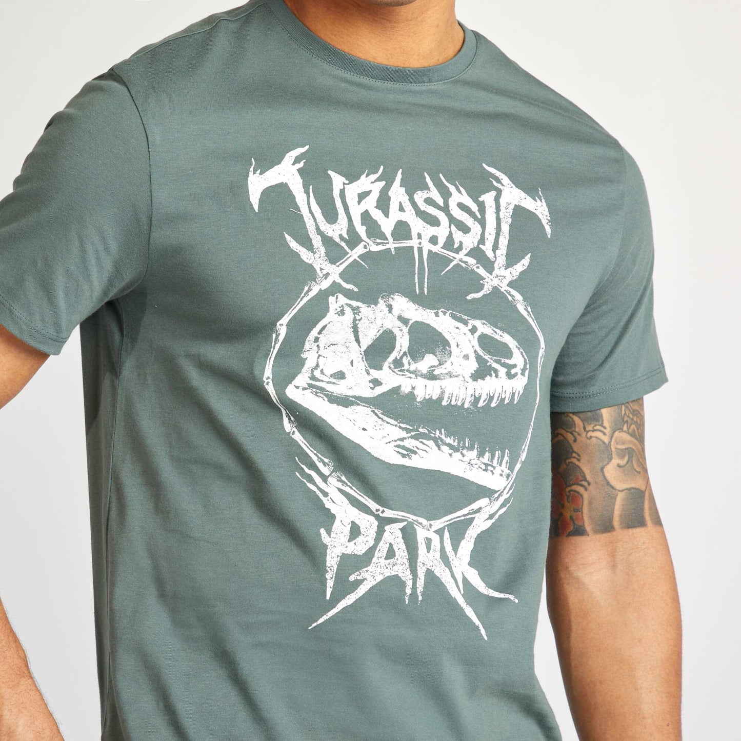 Camiseta de manga corta 'Jurassic Park' VERDE