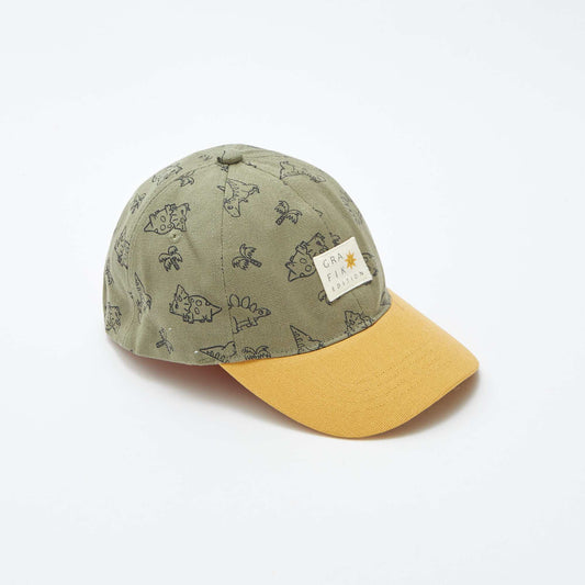 Gorra de tela con estampado VERDE