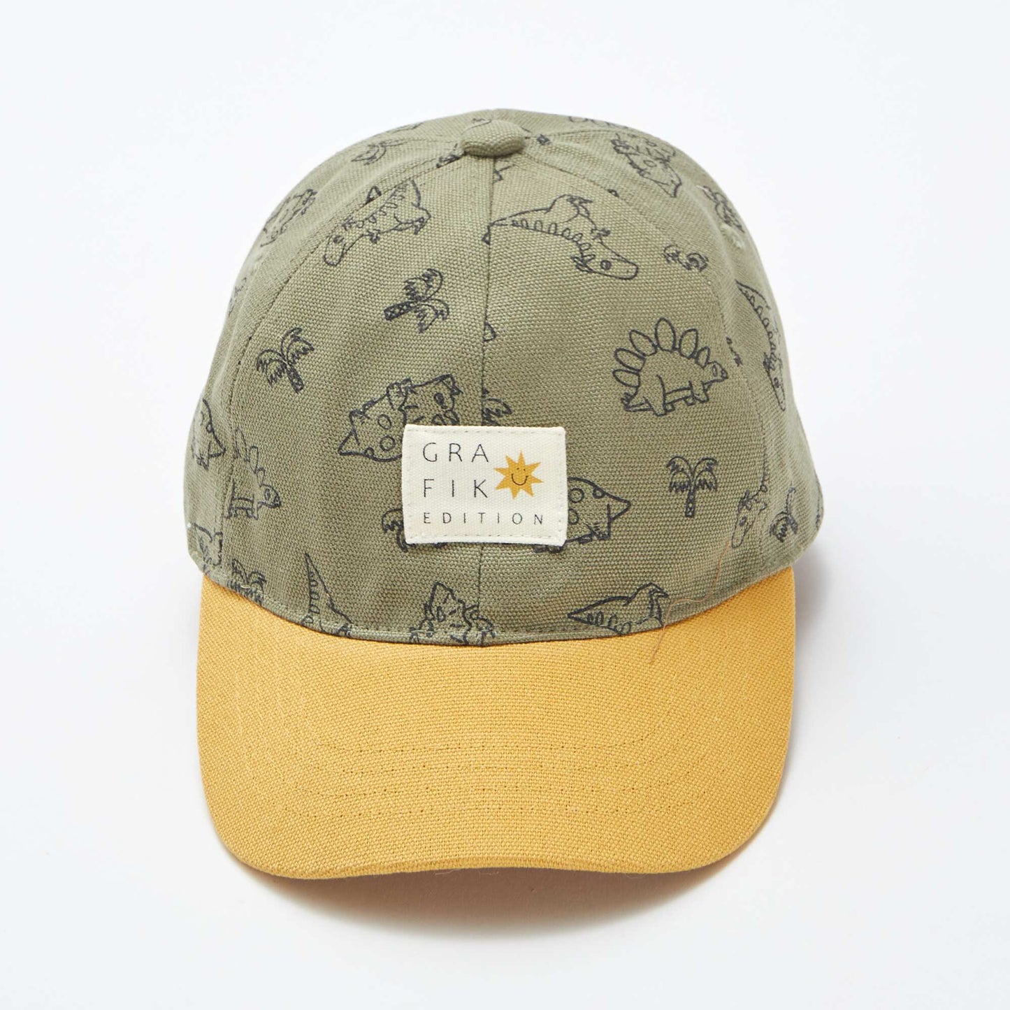 Gorra de tela con estampado VERDE