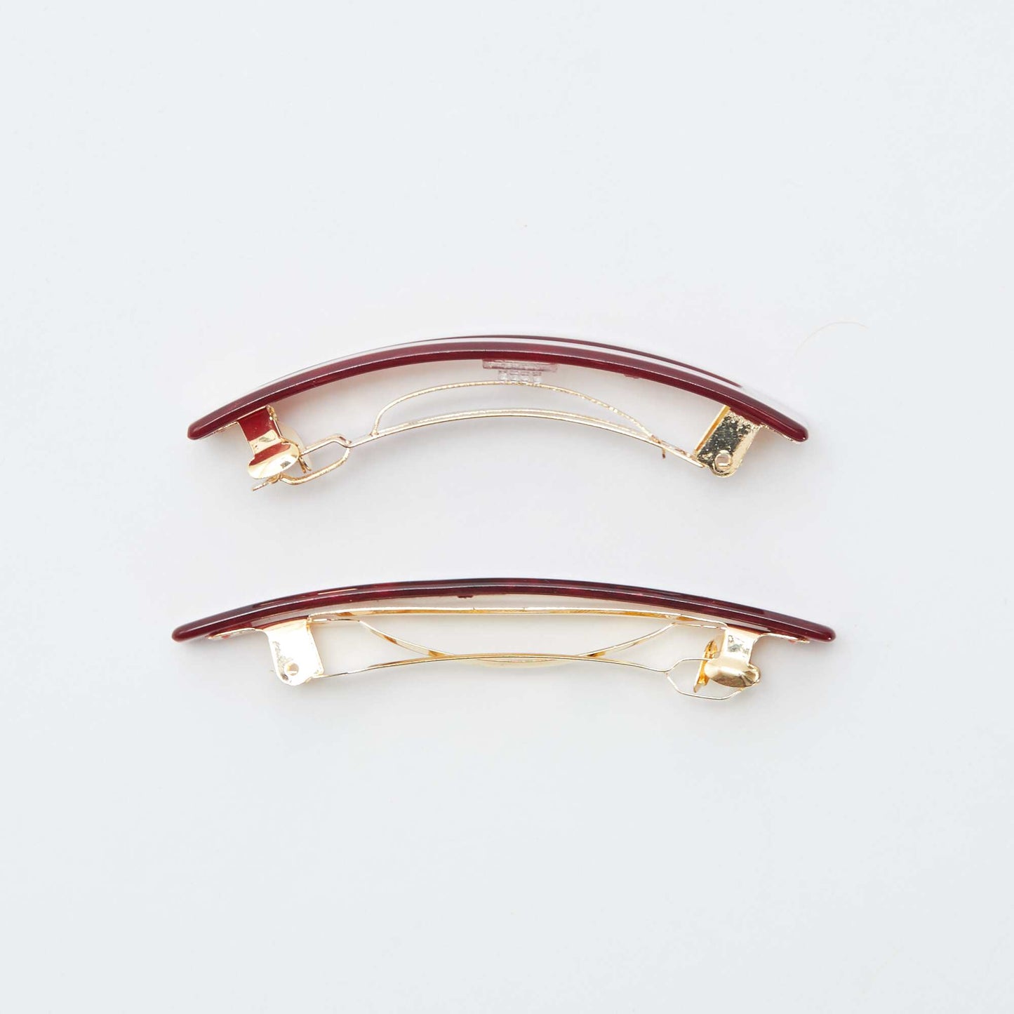Pack de 2 horquillas efecto marmolado ROJO