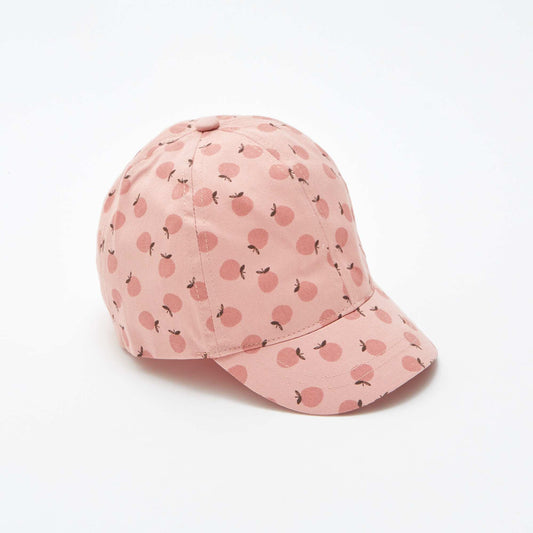 Gorra de tela con estampado ROSA