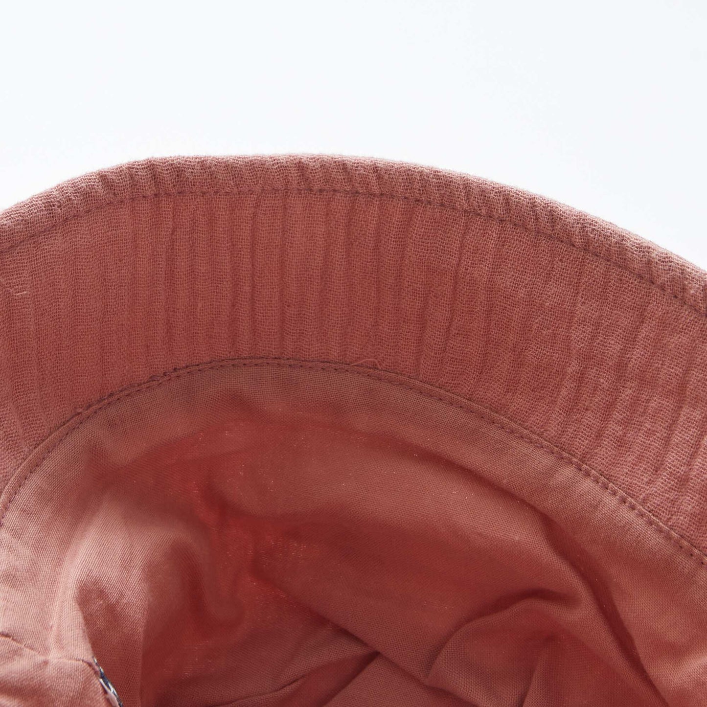 Gorro bob de gasa de algodón con bordado de sol ROSA