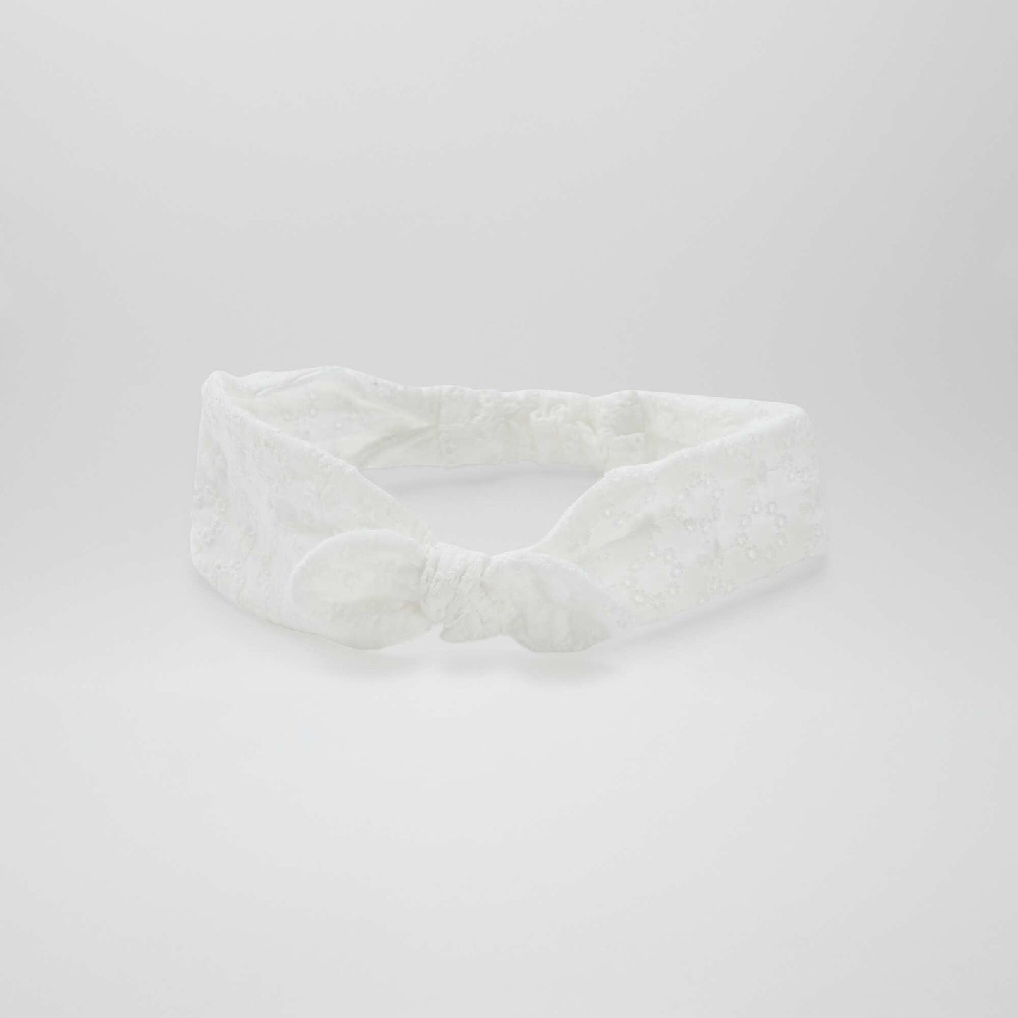 Diadema bordado inglés BLANCO