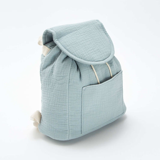 Mochila de gasa de algodón AZUL