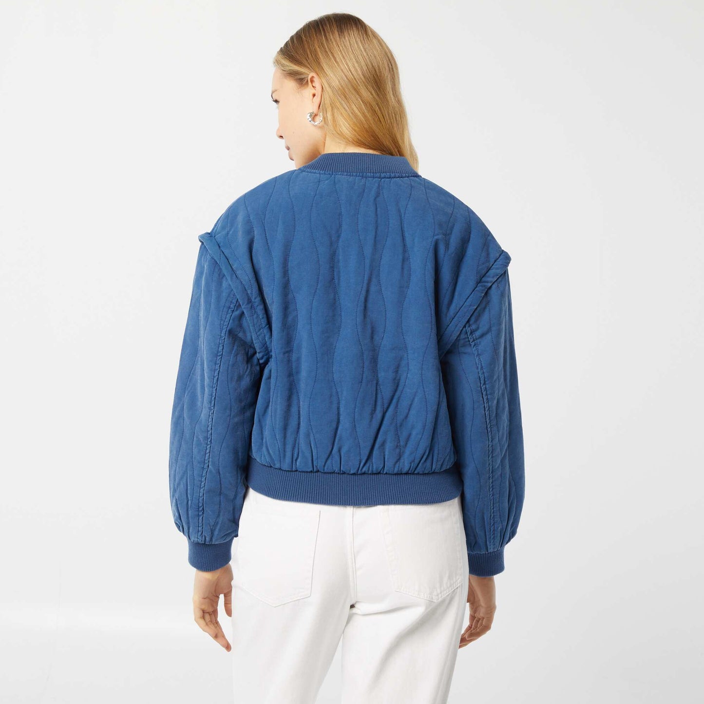 Chaqueta acolchada 2 en 1 con mangas extraíbles AZUL