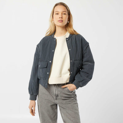 Chaqueta acolchada 2 en 1 con mangas extraíbles NEGRO