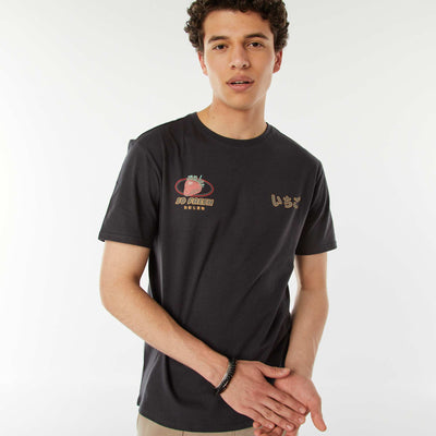 Camiseta con mensaje estampado GRIS