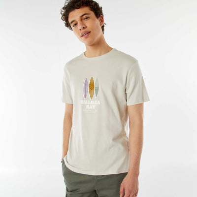 Camiseta con mensaje estampado GRIS