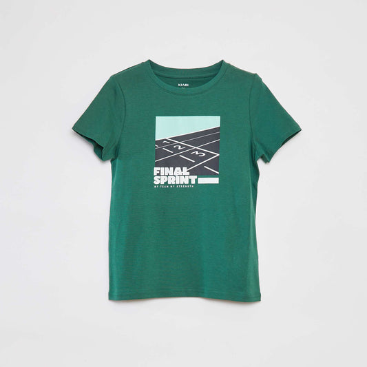 Camiseta estampada de manga corta VERDE