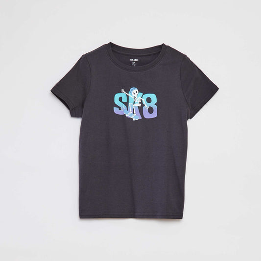 Camiseta estampada de manga corta GRIS