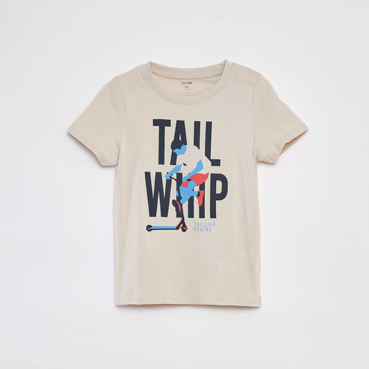 Camiseta estampada de manga corta GRIS