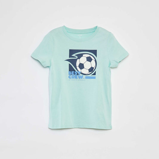 Camiseta estampada de manga corta AZUL