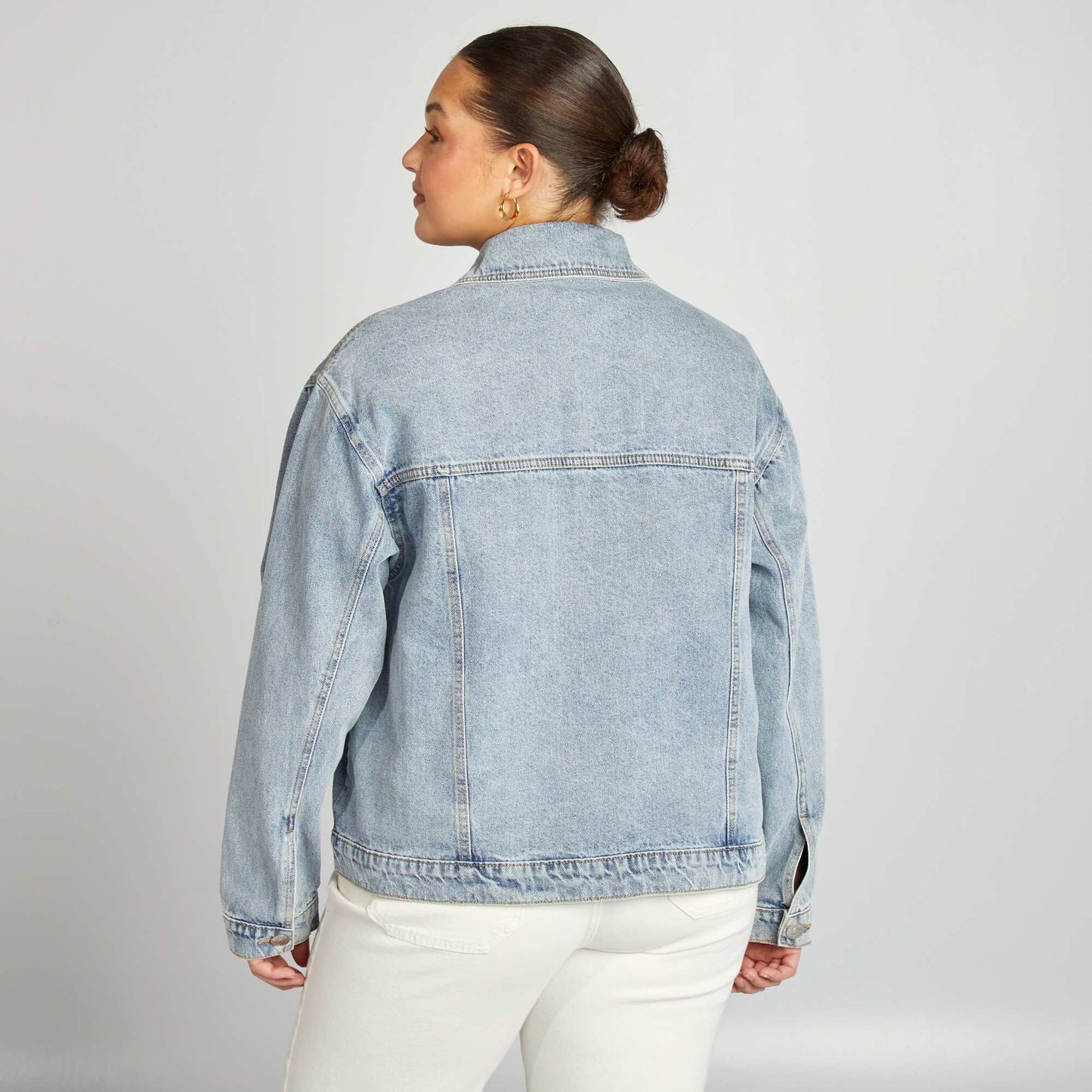 Campera vaquera de manga larga AZUL