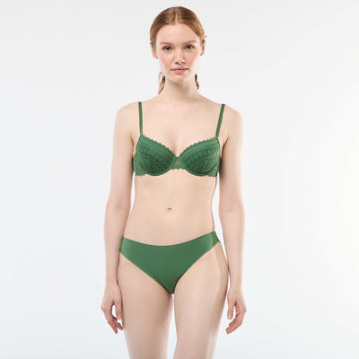 Braguita de microfibra y encaje VERDE