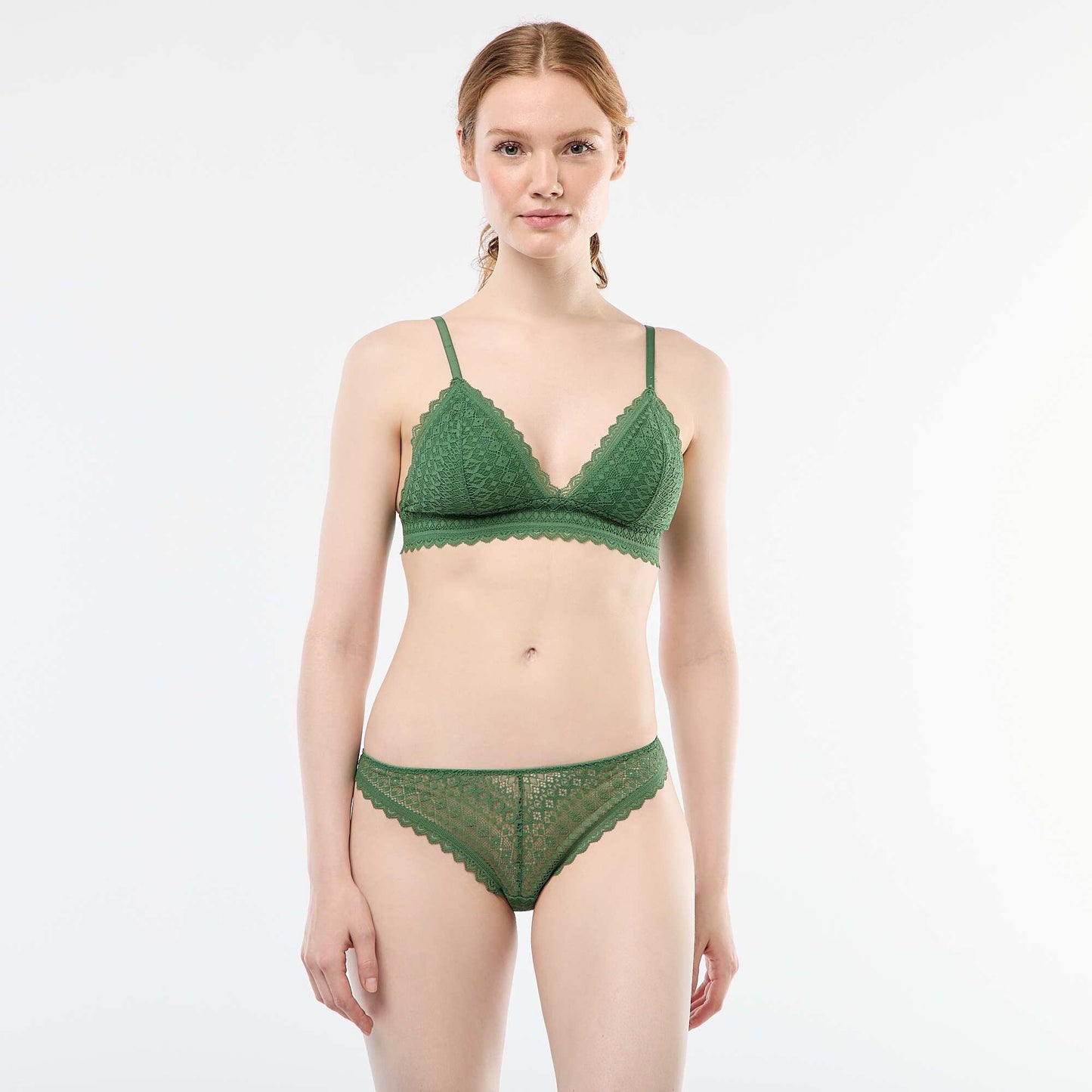 Tanga de encaje VERDE