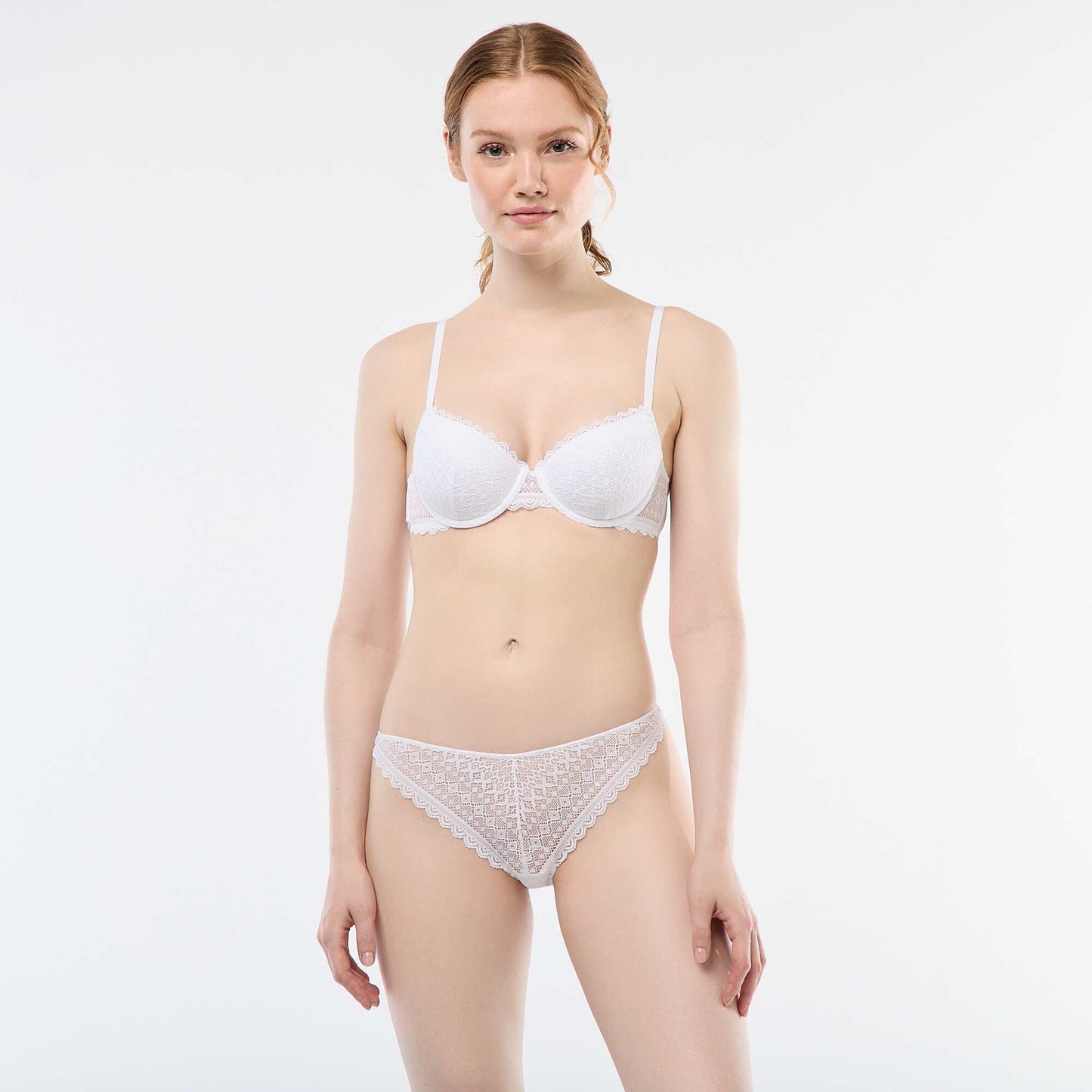 Tanga de encaje BLANCO