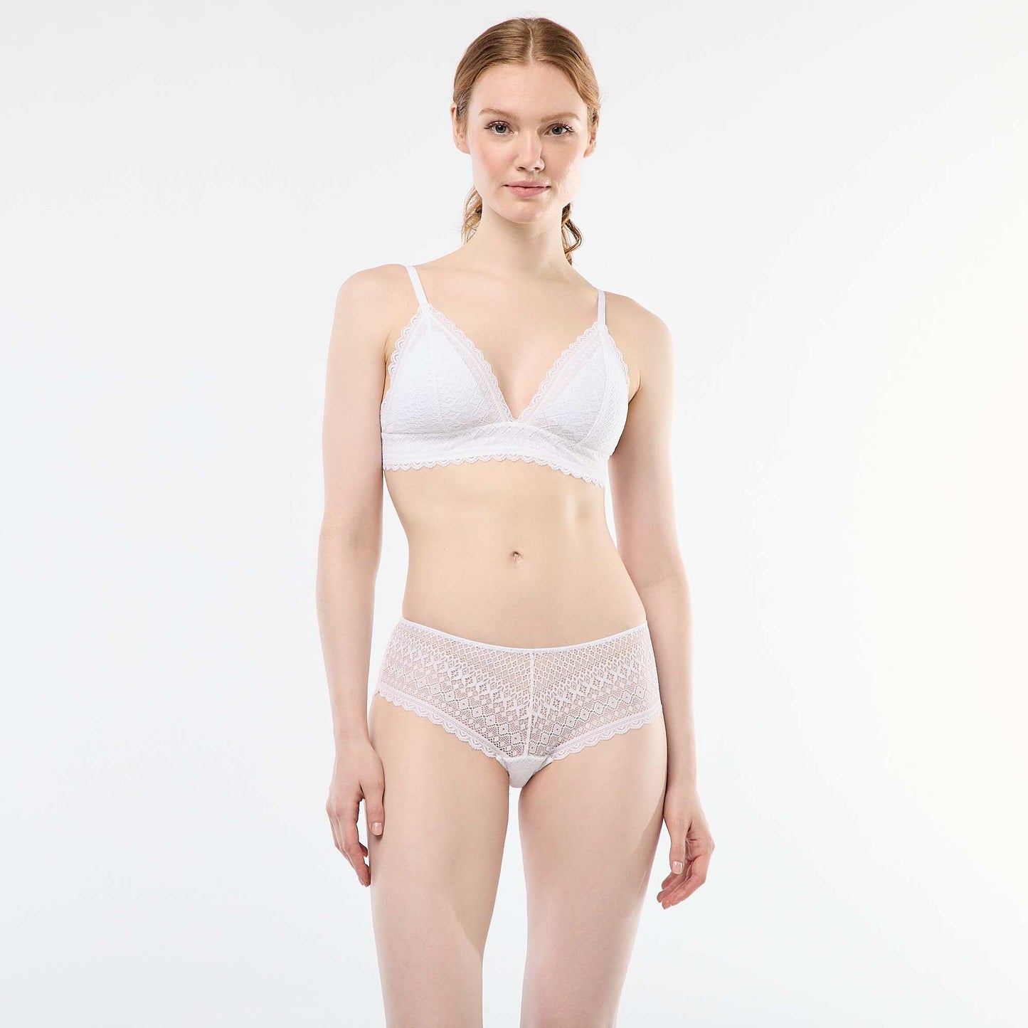 Shorty de encaje BLANCO