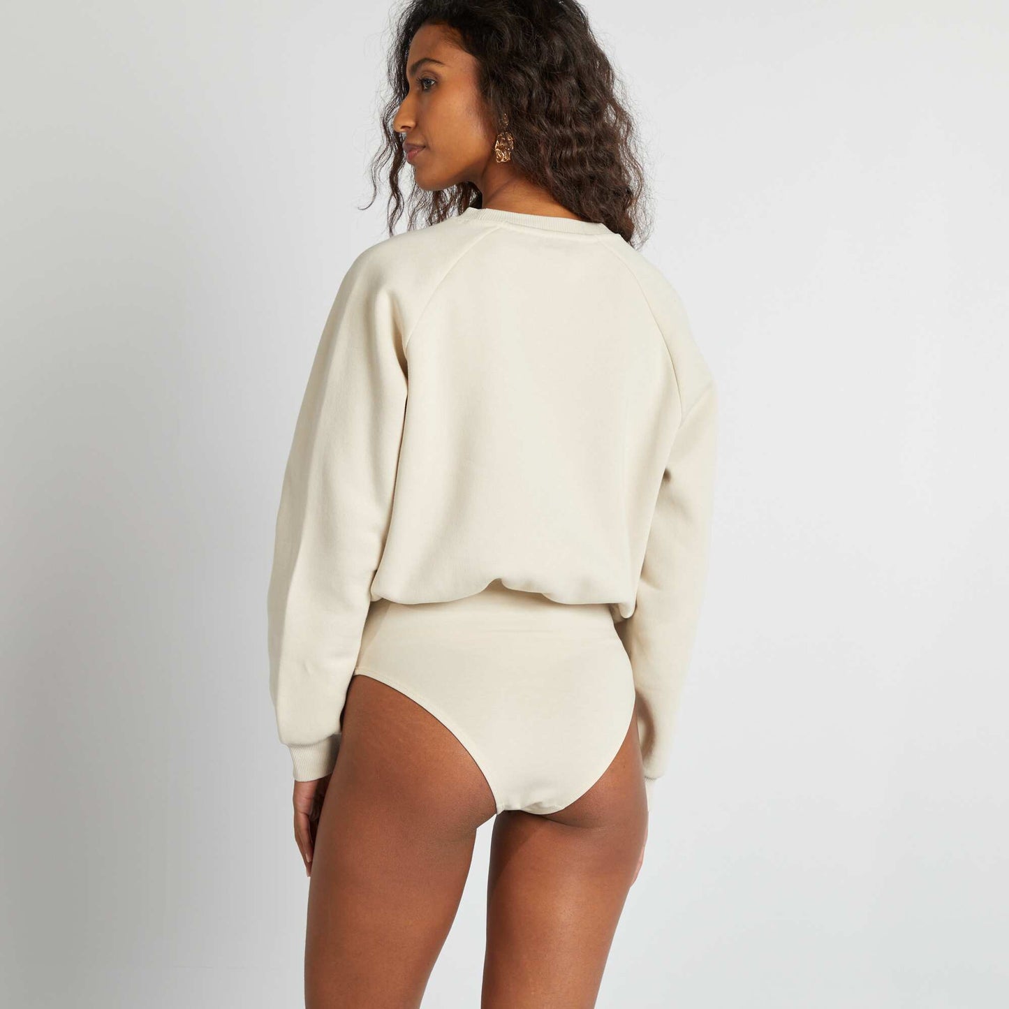 Body tipo buzo de chándal BEIGE