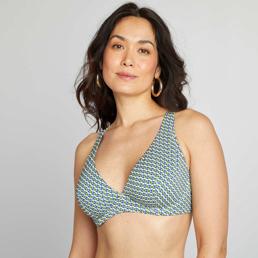 Sujetador de bikini copas D y E BLANCO