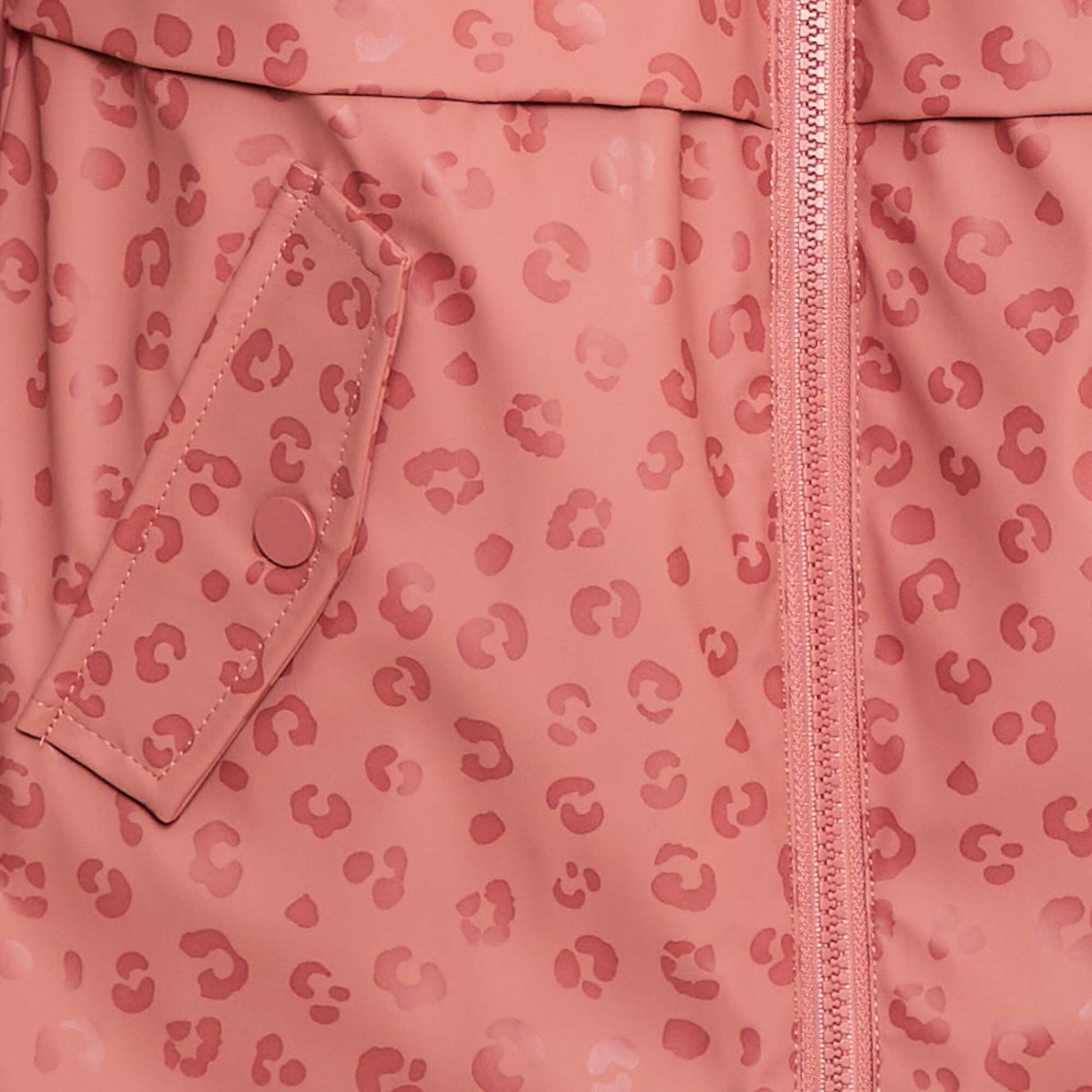 Parka impermeable con capucha totalmente forrada ROSA