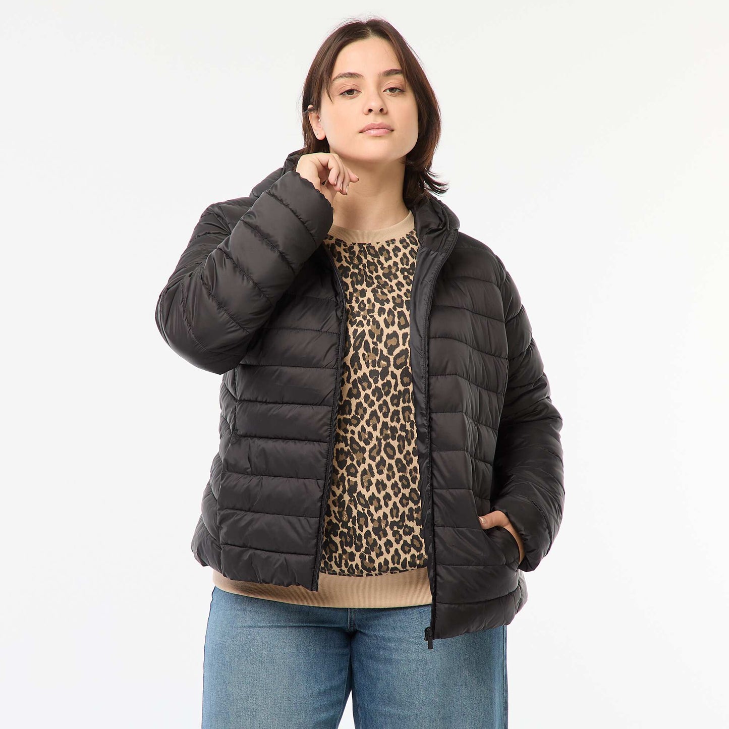 Anorak acolchado impermeable NEGRO