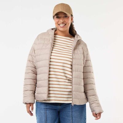 Anorak acolchado impermeable BEIGE