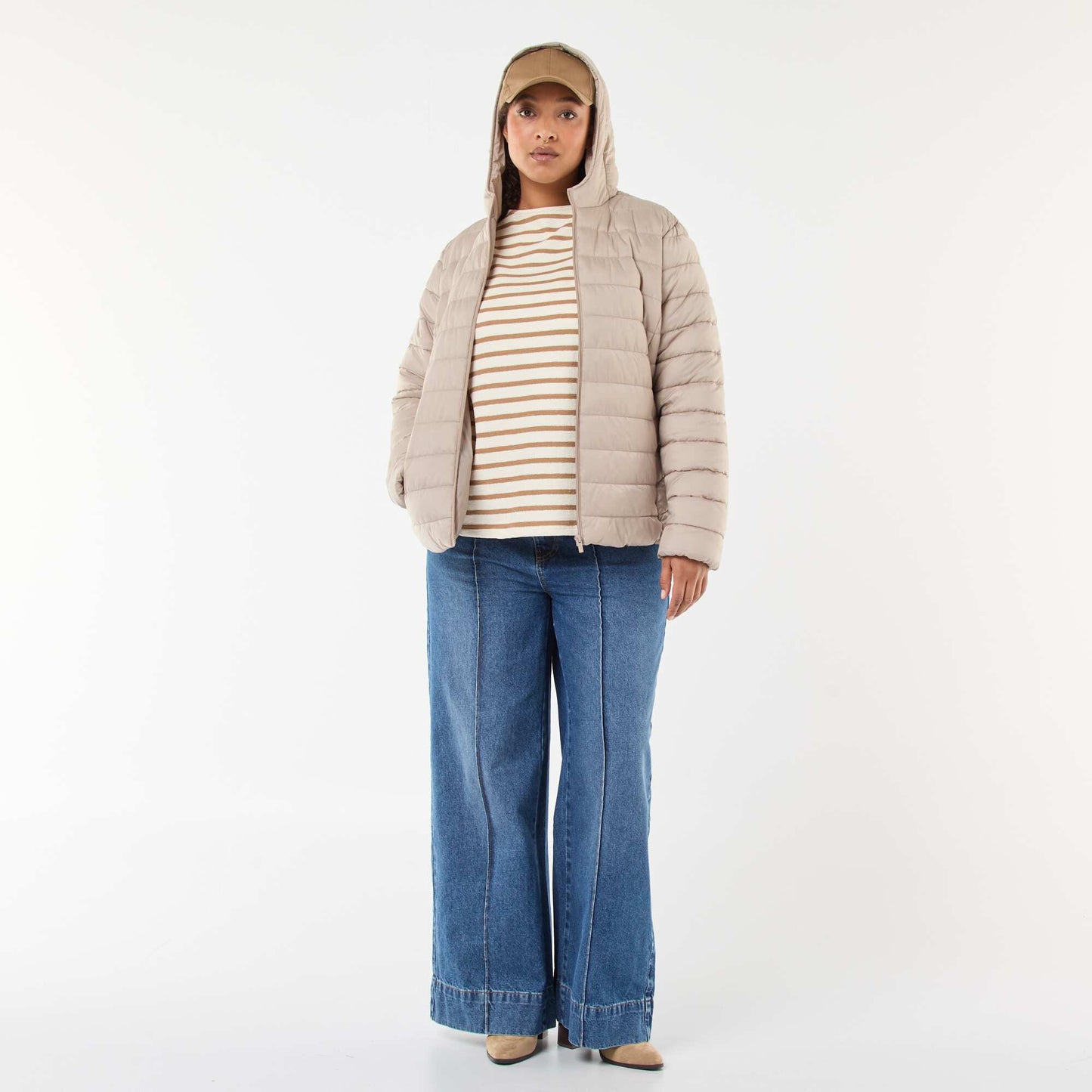 Anorak acolchado impermeable BEIGE