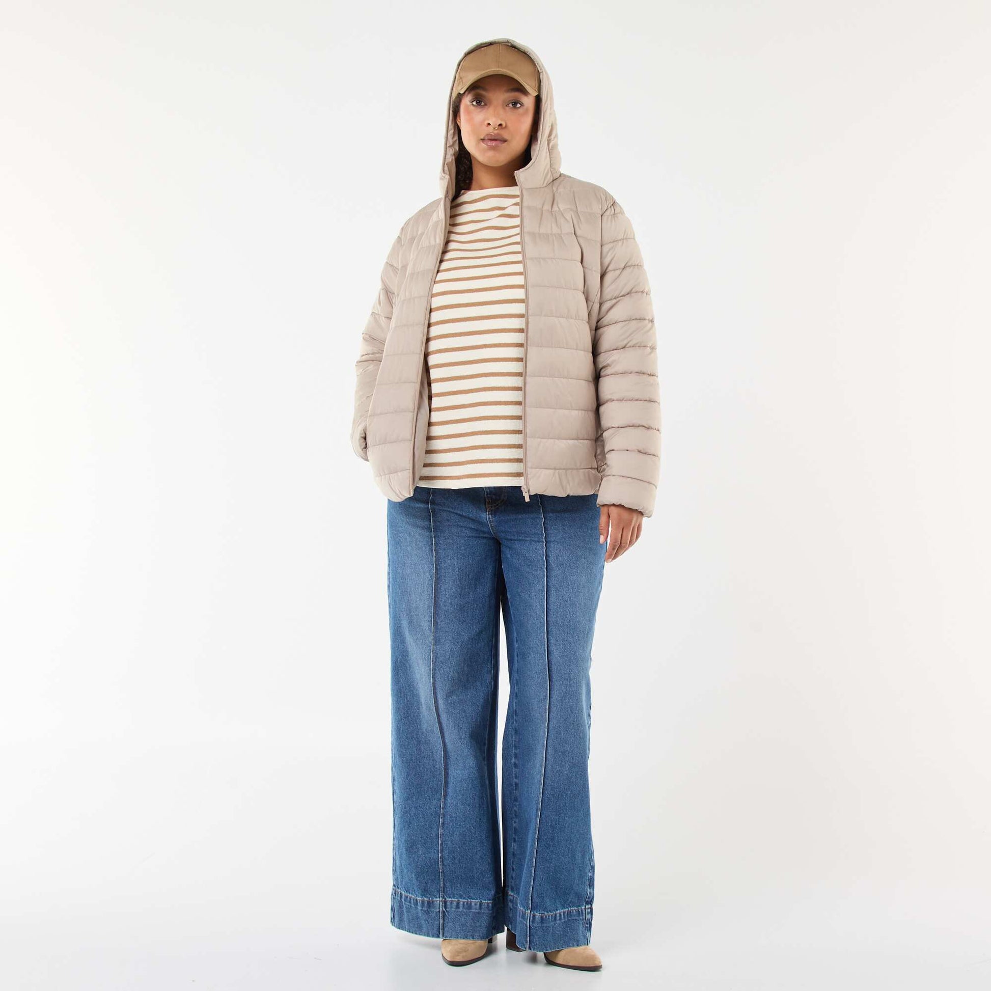 Anorak acolchado impermeable BEIGE