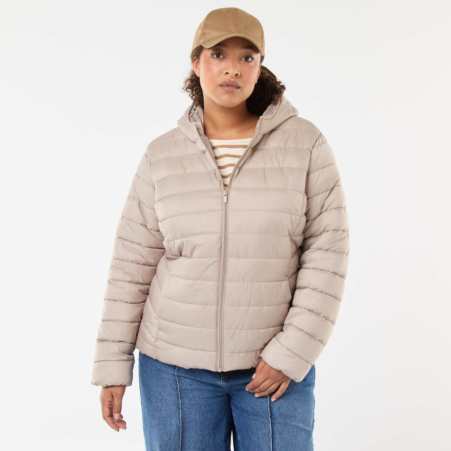 Anorak acolchado impermeable BEIGE